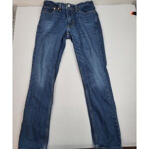Levi's 511 Jeans Mens 29 30 Blue Whiskered Straight Leg Stretch Denim Trousers‎